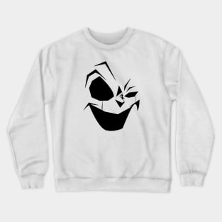 Scary face black white design costume for halloween Crewneck Sweatshirt